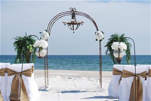 Create Your Own Wedding Package Alabama Beach Wedding and Reception Planner Big Day Wedding Arch with Burlap 1 Big Day Weddings