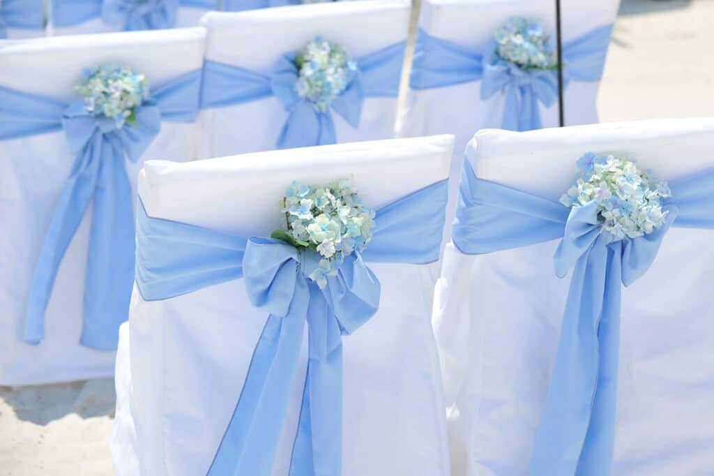 Create Your Own Wedding Package Wedding Package Big Day Weddings Beach Wedding Chair Sash Color Big Day Weddings