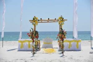 By Color Alabama Beach Wedding venue By Color Big Day Weddings Orange Beach Yellow 12 Big Day Weddings