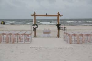 By Color Alabama Beach Wedding venue By Color Sand Dollar Champagne Big Day Weddings