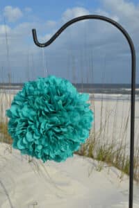 Decor Alabama Beach Wedding venue Decor Teal Kissing Ball Big Day Weddings Big Day Weddings