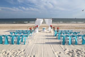 By Color Alabama Beach Wedding and Reception Planner Vintage Beach Wedding Gulf Shores Alabama Turquoise 1 Big Day Weddings